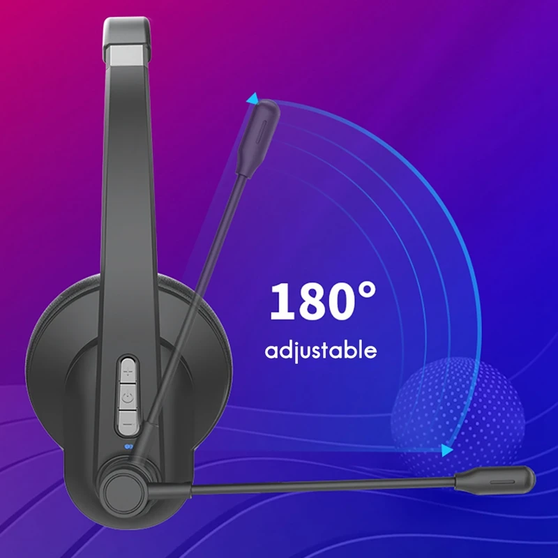 RISE-Telephony سماعة ستيريو مع ميكروفون إلغاء الضوضاء سماعة رأس بخاصية البلوتوث