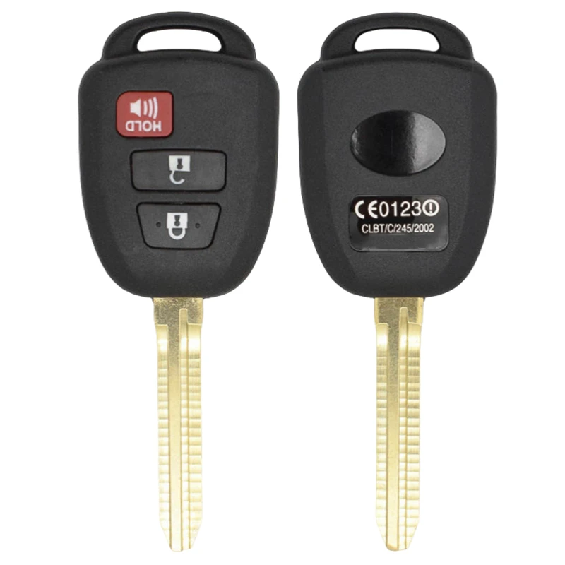 

XIEAILI OEM 10 шт. 2 + 1 кнопка сменный чехол для ключа транспондер дистанционного ключа для Toyota RAV4 Highlander Sequoia Tundra