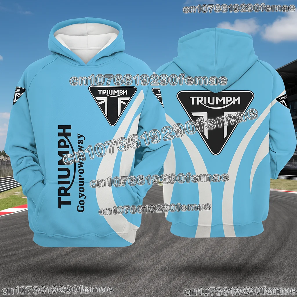 

Triumph Motorcycle Hoodie Hot Selling Riding Sweatshirt Comfortable Casual Streetwear Daily Fashion Biker Top for Autumn Winter