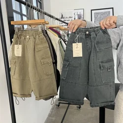 Children Clothing Kids Fashion Retro All Match Overalls 2024 Spring and Autumn New Boys Casual Loose Straight Leg Pants