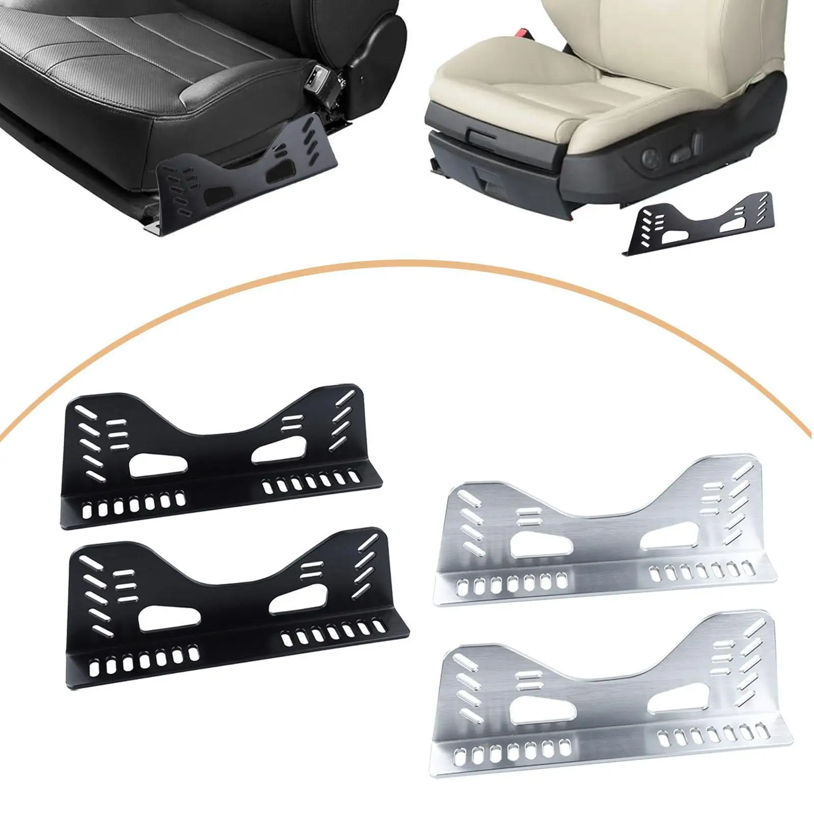 

Universal Race Seat Side Mounting Bracket Kit Easy Install Replacement for Car Protector Seats Bucket Seat