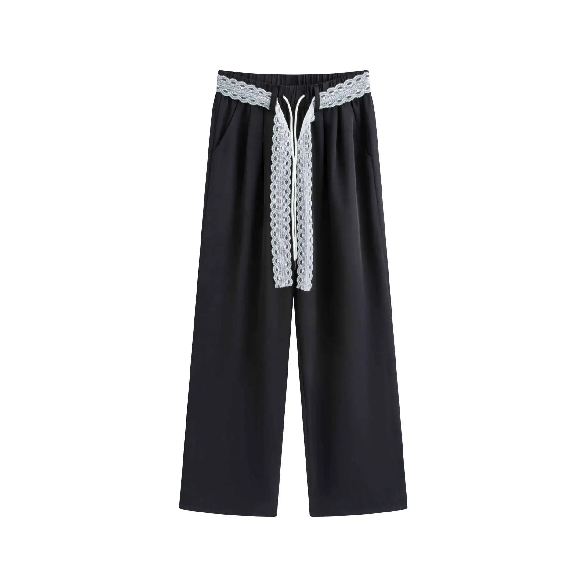 ワイドレッグパンツ ジョガーパンツ 女性用 コットン レディース 冬 ウール ハイウエスト ラウンジ プラッシュ 暖かい エンボス加工 北欧スタイル 優しい裏地付き