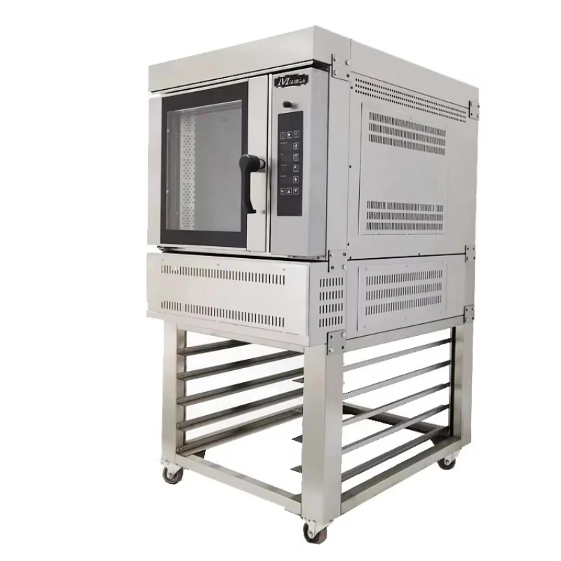 MILDRICH Commercial Five Trays Hot Air Gas Loaf Bread Mooncake Convection Baking Oven for Sale with Shelf