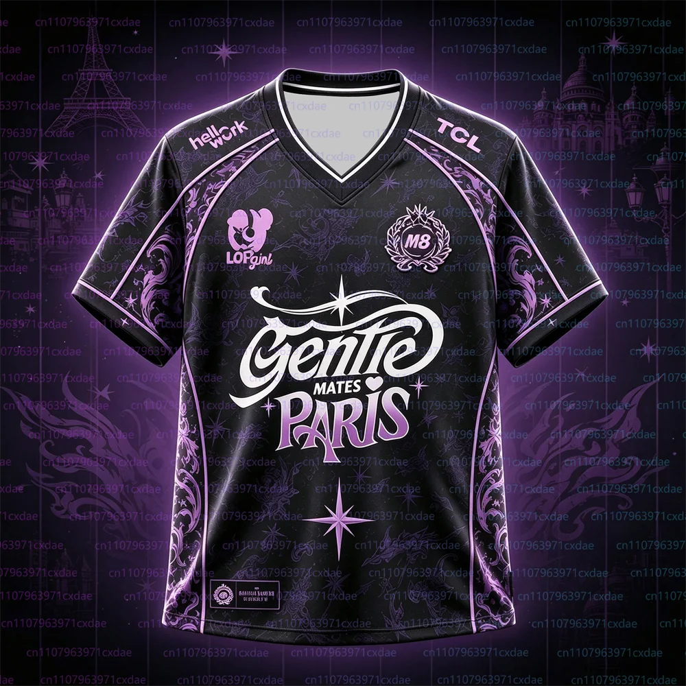 M8 Purple Fans Jersey Esports Team 2026 Men T-shirts Fashion 3D Print Short Sleeve Gentle Mates Boys Uniform Tees Breathable Top