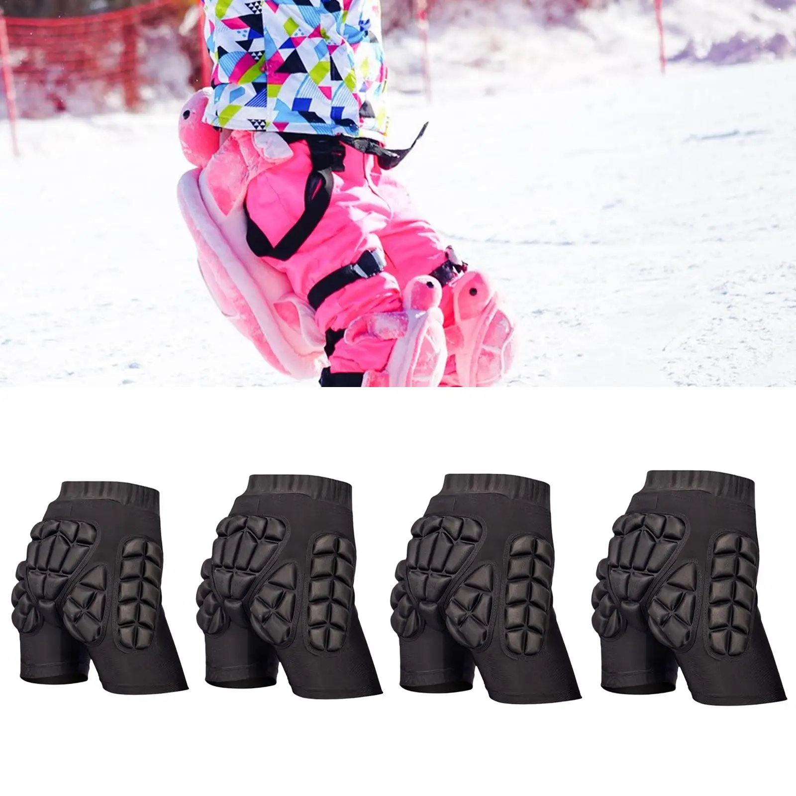 

Padded Shorts, 3D Protection Shock Absorbing High Elastic Protective Guard for