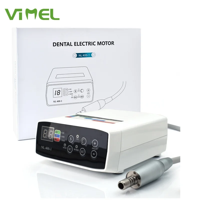 LED Dental Electric Motor Work With 16:1/1:1/1:5 Contra Angle No Brushless Micromotor 4000-40000rpm For Polishing 2/4 Hole