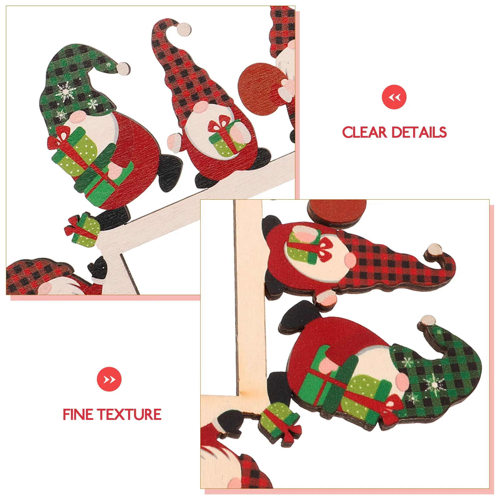 2 Pcs Christmas Decorations Gnome Door Crafts Adorn Home Supplies Xmas Party Ornament Funny Hanging Fall for