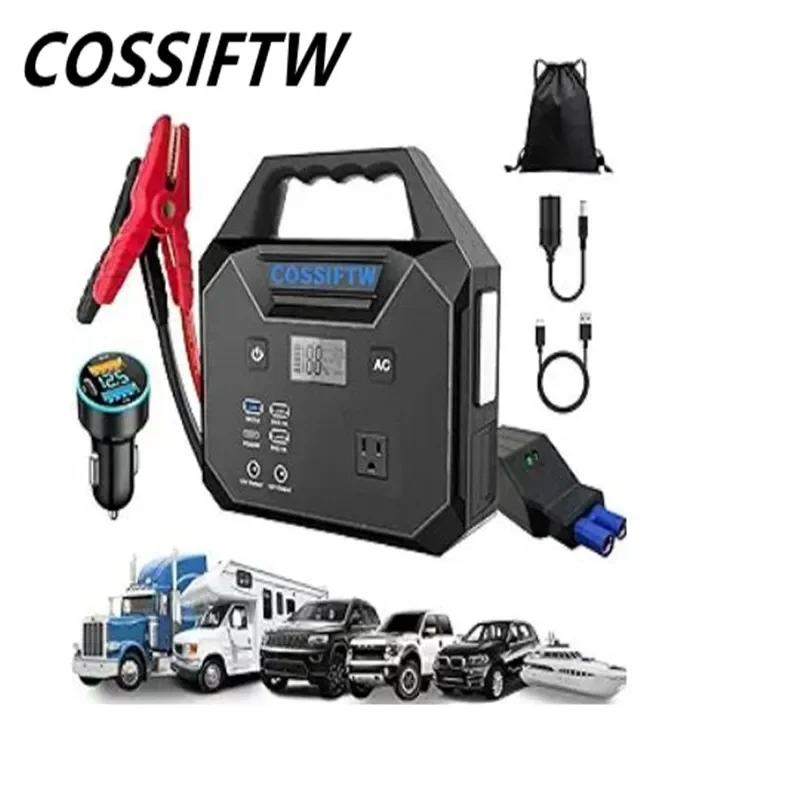 10000A jump Starter 12V 200W Portable Power Bank 130wh Car Starter Generator Gas and 15L All Diesel Engine for Truck RV  Mower