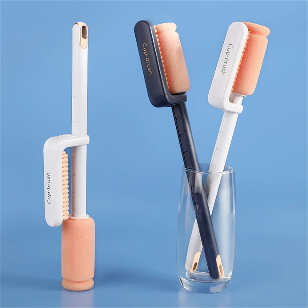 

Multi-Functional Long Handle Adjustable Bottle Cleaning Brush Sponge Cup Brush For Washing Wine/Beer/Sport Well Glass