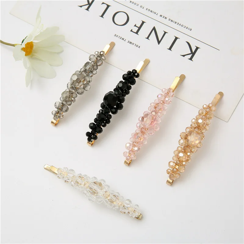 

Crystal Floral Spring Clip Side Hair Clip for Women Girls Bangs Pin Daily Versatile Styling Gift Idea Hair Accessories