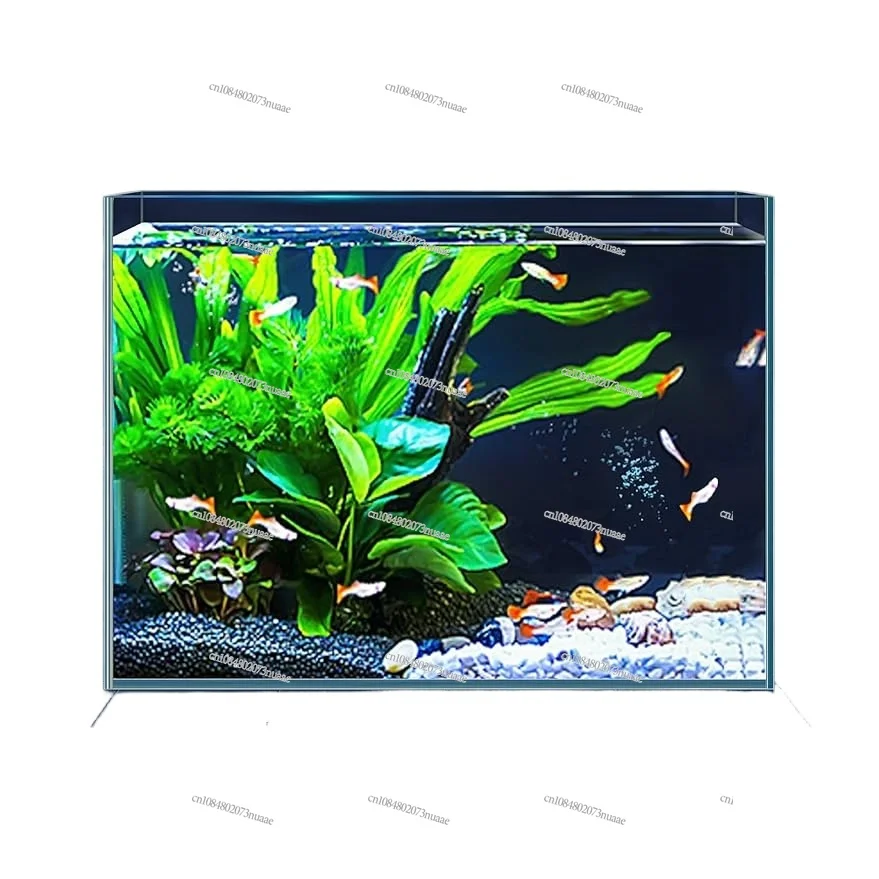 Acuario de vidrio de bajo contenido de hierro, no requiere montaje de ultra transparente, peces luchadores pequeños, nanofish, pez rojo, camarón