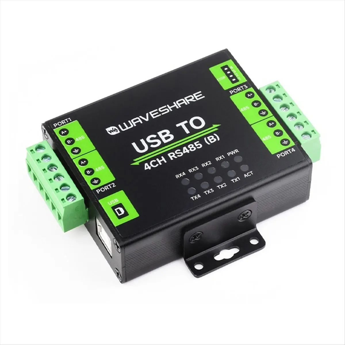AA19 Waveshare USB to 4CH RS485 Industrial Isolated Converter CH344L 1200bps - 460800bps USB Converter Multiple Protection