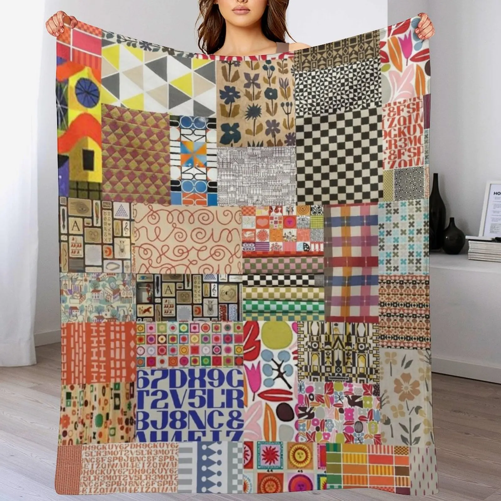 

Alexander Girard Throw Blanket Warm Napping Blanket for Office Couch Bed