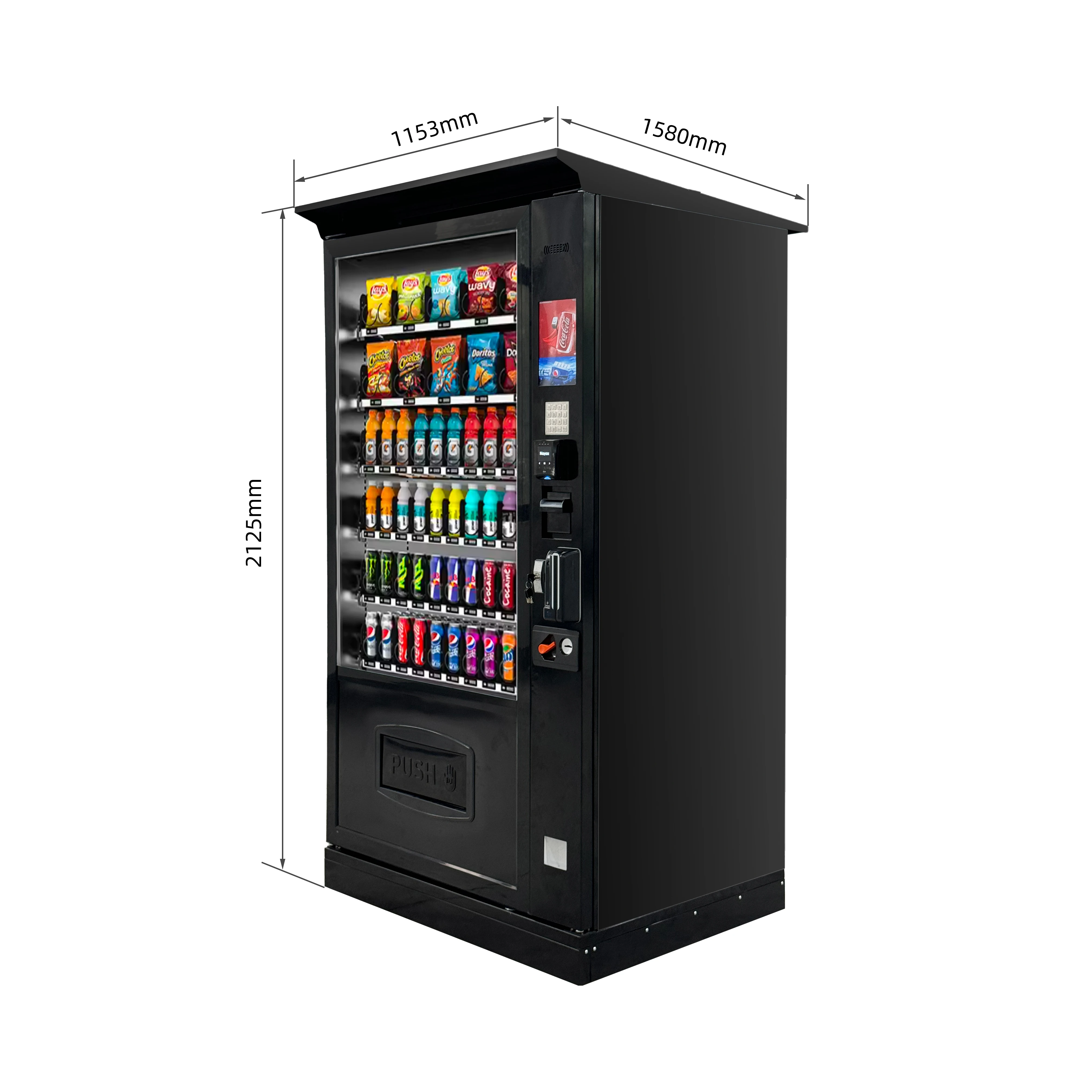 Space Saving Smart Vending Machine Snackautomaten Fur Deutschland Combo Snack Drink Business Grade Easy Maintenance
