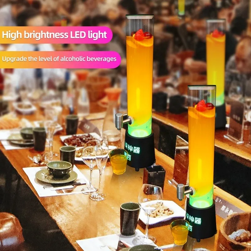 مطعم بار نادي الطرف 1.8 لتر/60 أوقية صمام ثنائي باعث للضوء مشروع برج البيرة المشروبات عصير المشروبات موزع البيرة #4