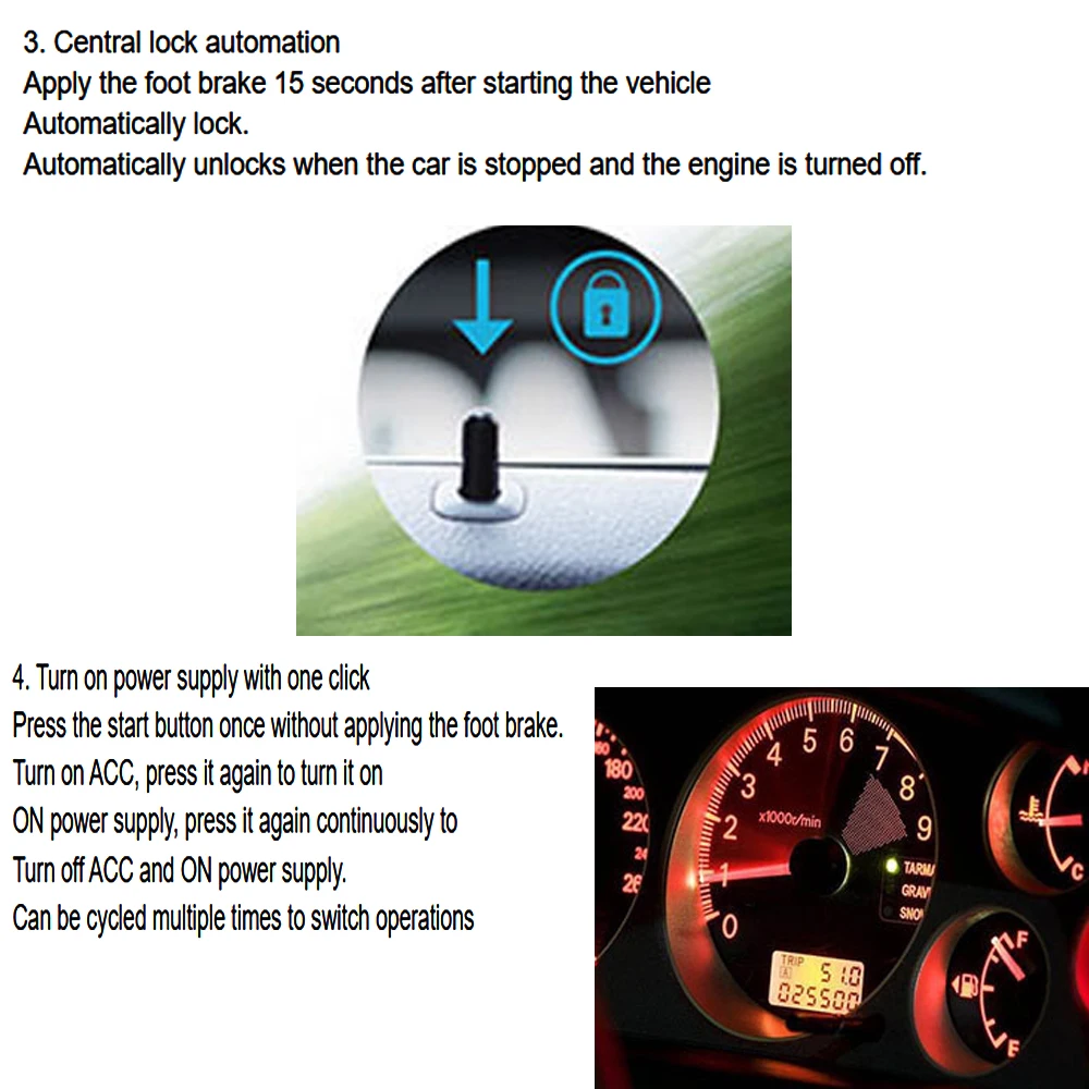 Keyless Entry Car Slarm Keyless Entry One-button Start Modified Remote Start Mobile Phone Remote Control