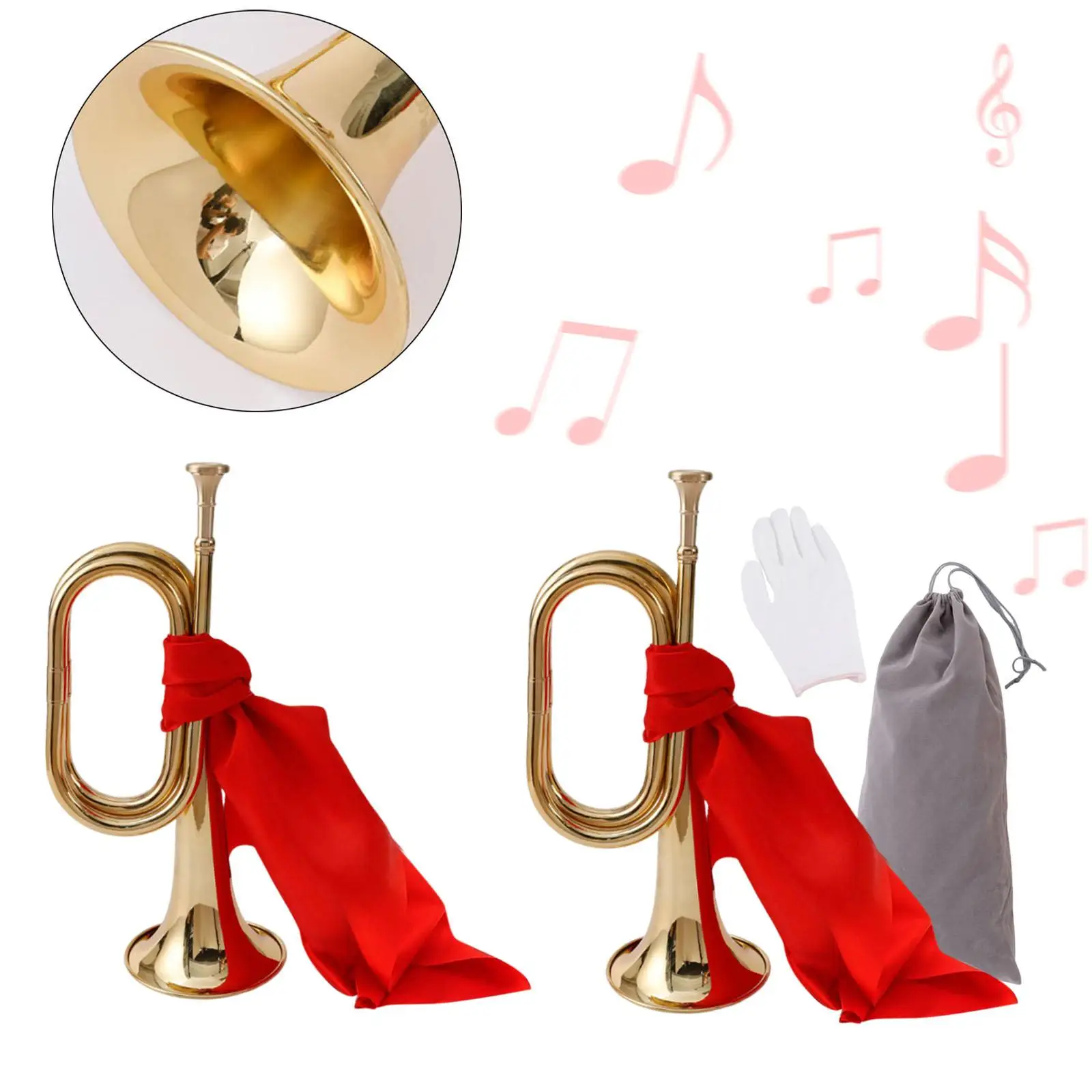 

Blowing Bugle Bugle Mini Brass Instrument Scouting Trumpet for School