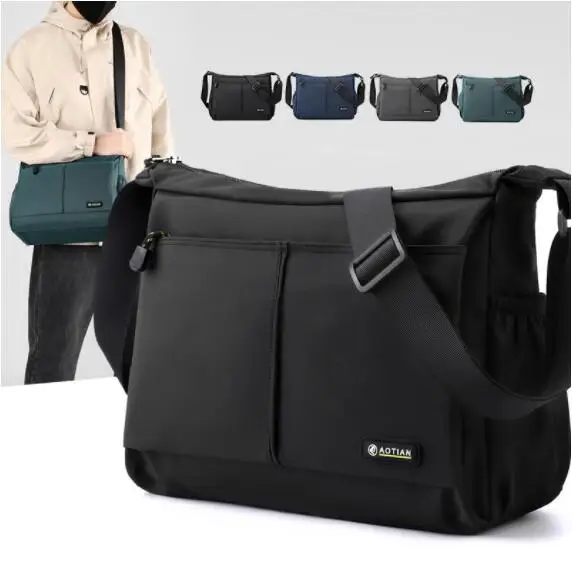 Nowa wersja pozioma męska torba na ramię Outdoor Travel Crossbody Bag Proste i modne torby listonoszki z tkaniny Oxford bolsas