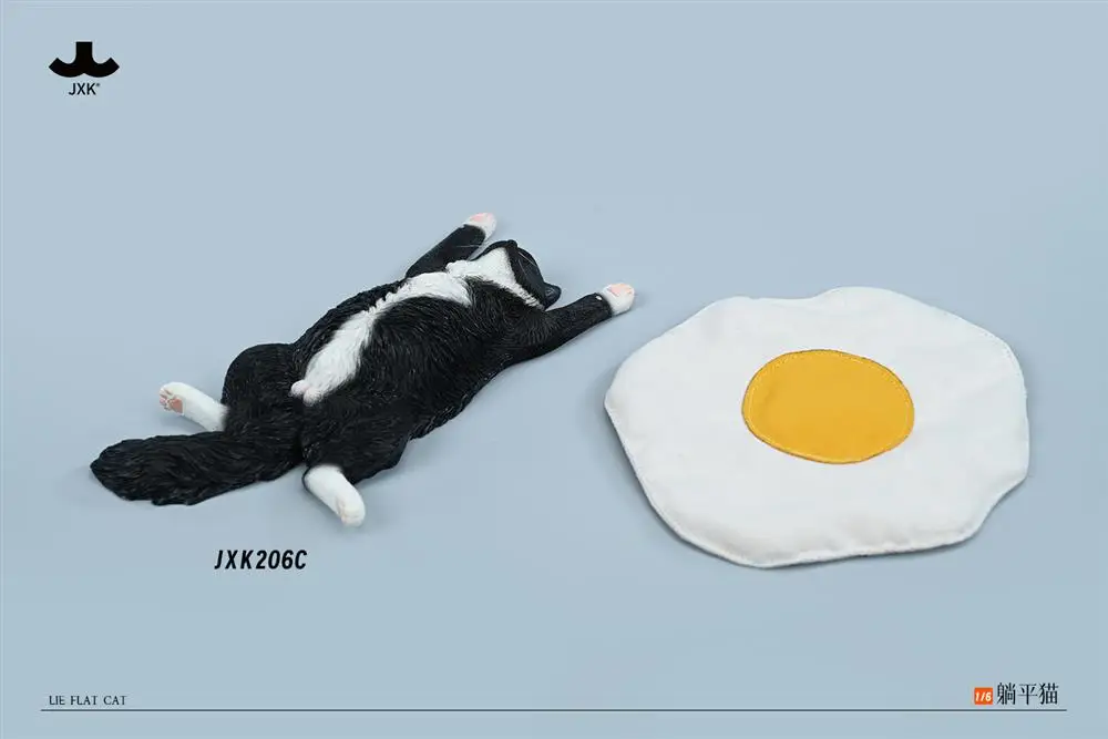 JXK JXK206 Acessórios Soldado, Gatinho Dormir, Modelo Animal Simulação, Action Figure, Presentes Coleção Corporal, Escala 1:6, 12"