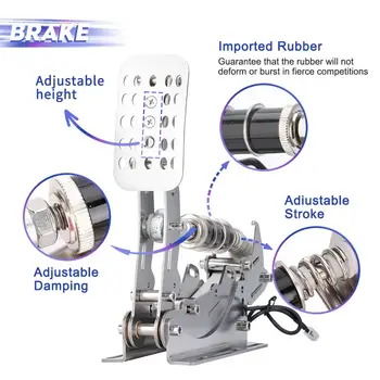 Závodní simulátor, pedály do kokpitu, simulátor, volant, PC pedál, 3mm pedály s tenzometrem 8 nejlepší prodej pedály Sim Racing - №3