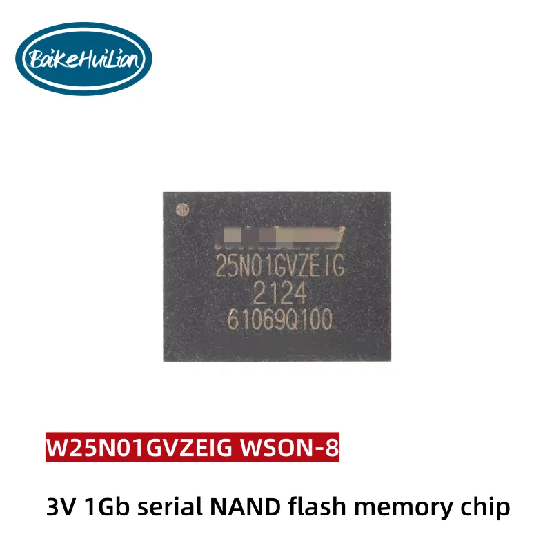 

Original genuine patch W25N01GVZEIG WSON-8 3V 1Gb serial NAND flash chip 3V 1Gb serial NAND flash memory chip