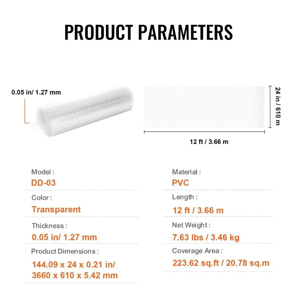 حصيرة واقية لسجاد القطط مقاس 24 × 12 قدم من مادة PVC مقاومة للخدش ومضادة للانزلاق وسهلة القطع لحماية المدخل #2