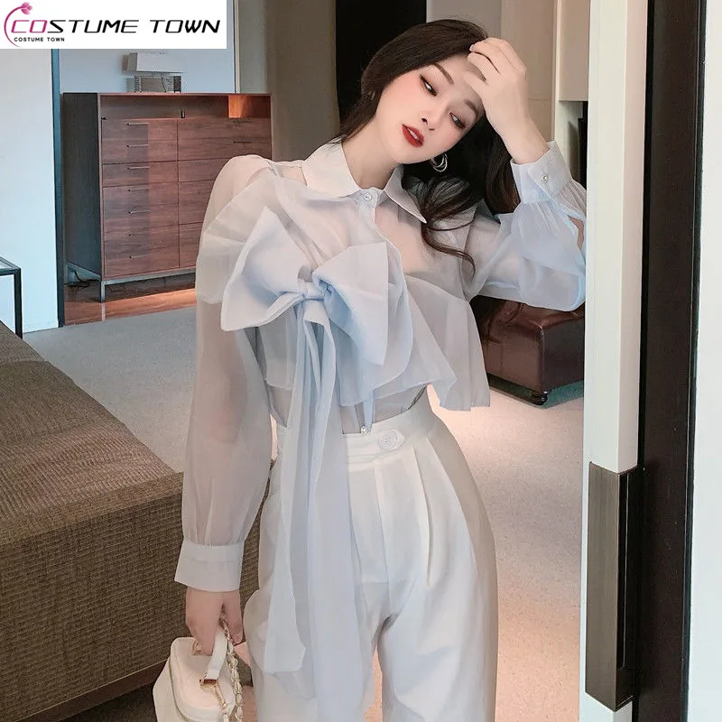 French Gentleness Women's Suit Spring and Summer 2023 New Sweet Design Temperament Shirt Pants Two-piece Suit