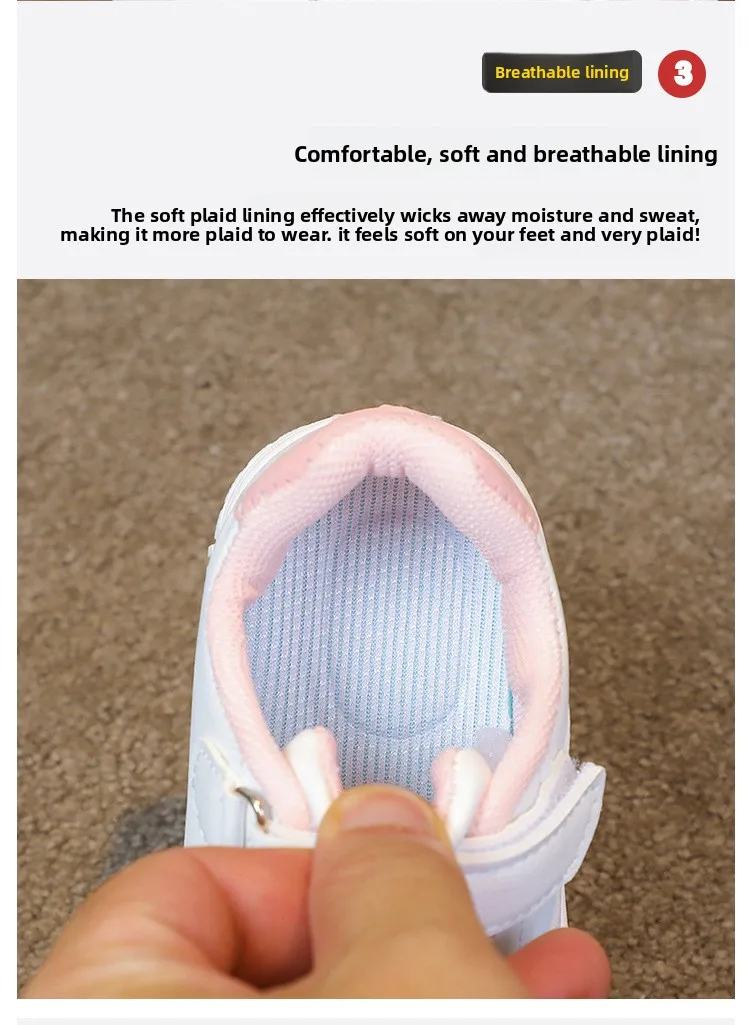 2026 Herbst Kinder Barfußschuhe mit breiter Zehenbox für Jungen und Mädchen – Minimalistische Sneaker aus leichtem Kunstleder mit Klettverschluss – Detail 9