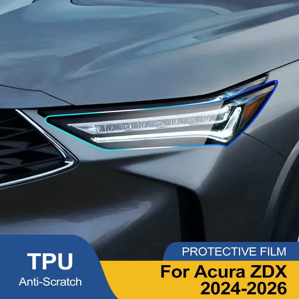 

TPU Headlight Protection Film for Acura ZDX 2024-2026 Premium Smoke Black High-Gloss Pre-Cut PPF Anti-Scratch Vinyl Wrap Cover