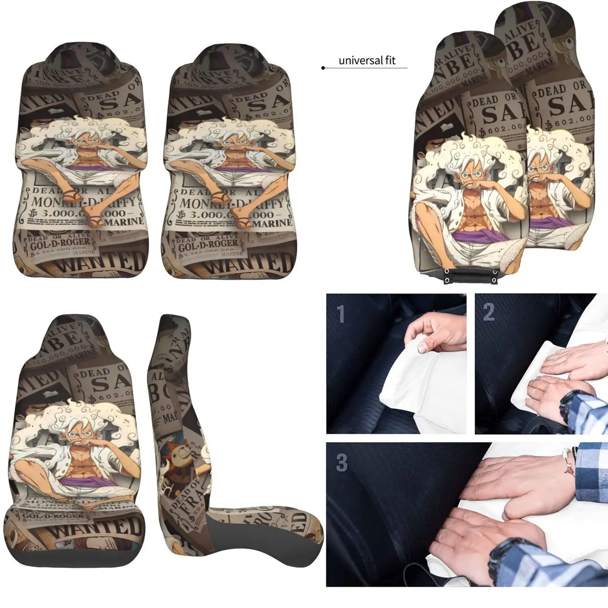 Luffys O-one-pieces Car Accessories Front Seat Covers for Vehicles Universal Fit Seat Covers for Car Suv Van - view 6