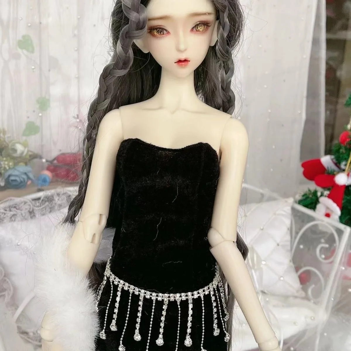 Doll clothes 1/3 Yeluoli Debisheng dress 1/4 BJD MSD skirt free shipping