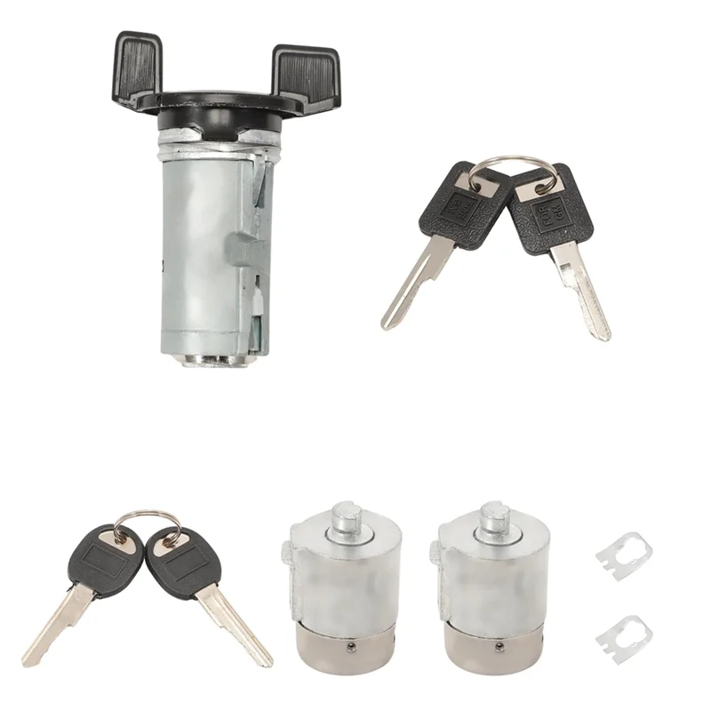 

Lasting Ignition Lock Cylinder& Door Lock Cylinder Kit With Keys For Chevy C1500 C2500 C3500 Models(924-791 12300443 D1414B 7014