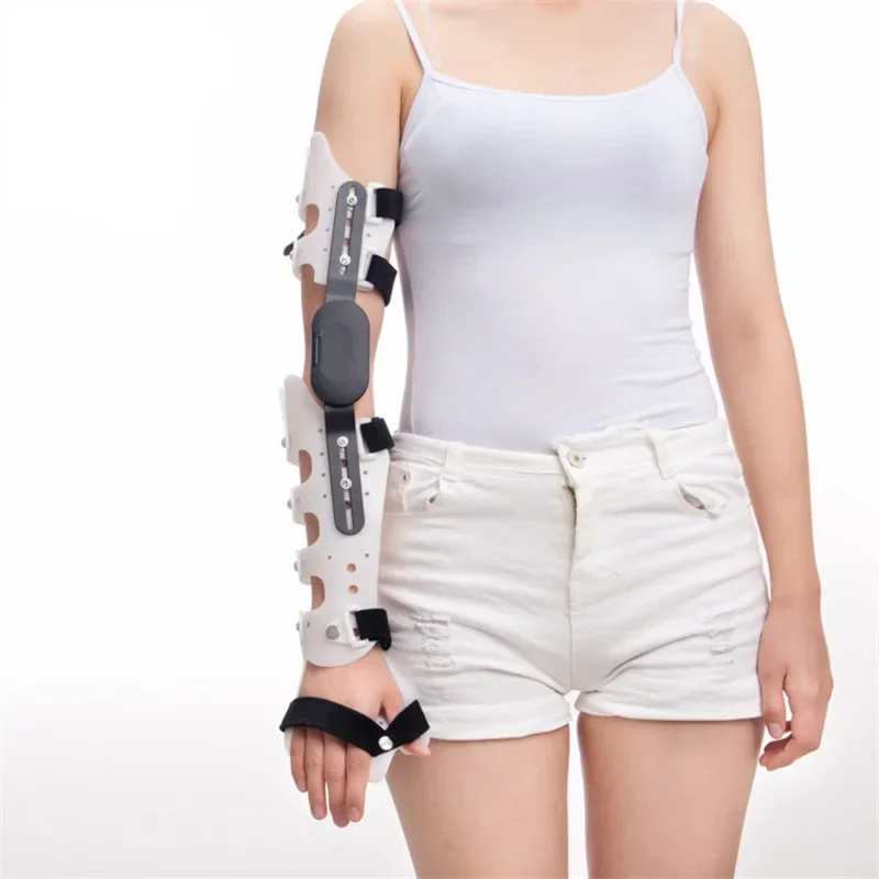 Adjustable elbow joint fixation brace, wrist, palm, forearm, upper arm, forearm, lower radius fracture reduction