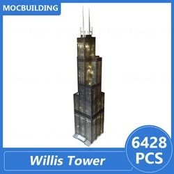 Willis Tower Model Moc Building Blocks Architecture DIY Assemble Bricks Educational Creative Display Toys Xmas Gifts 6428PCS