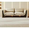 Cream style crab small unit light luxury living room with three people and two seats, minimalist modern designer sofa