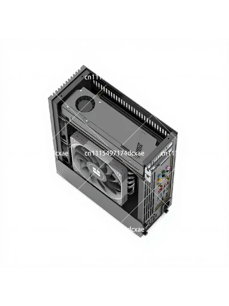 4.9L half-height knife card mini chassis, air-cooled flex in-line design, aluminum alloy cnc small 1u structure