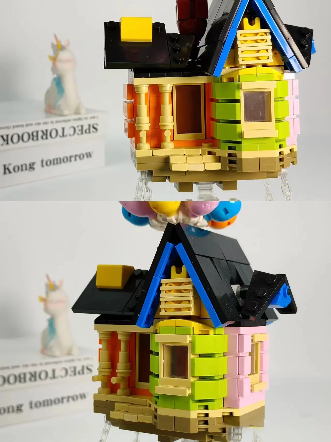 MOC ساعي البريد مدينة خبير العمارة تحلق بالون البيت النحت الكلاسيكية اللبنات صديق الأولاد والأطفال لعبة الهدايا