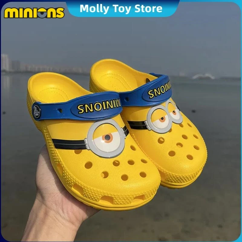 

Children'S Croc Shoes Minions Boys And Girls Beach Shoes Slippers Sandals Non-Slip Breathable Wear-Resistant Toe-Toe Slippers