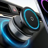 Upgraded Foldable Magnetic Car Phone Holder –360° Rotatable Vacuum Suction Cup for Dashboard ABS Material (Smooth Surfaces Only)