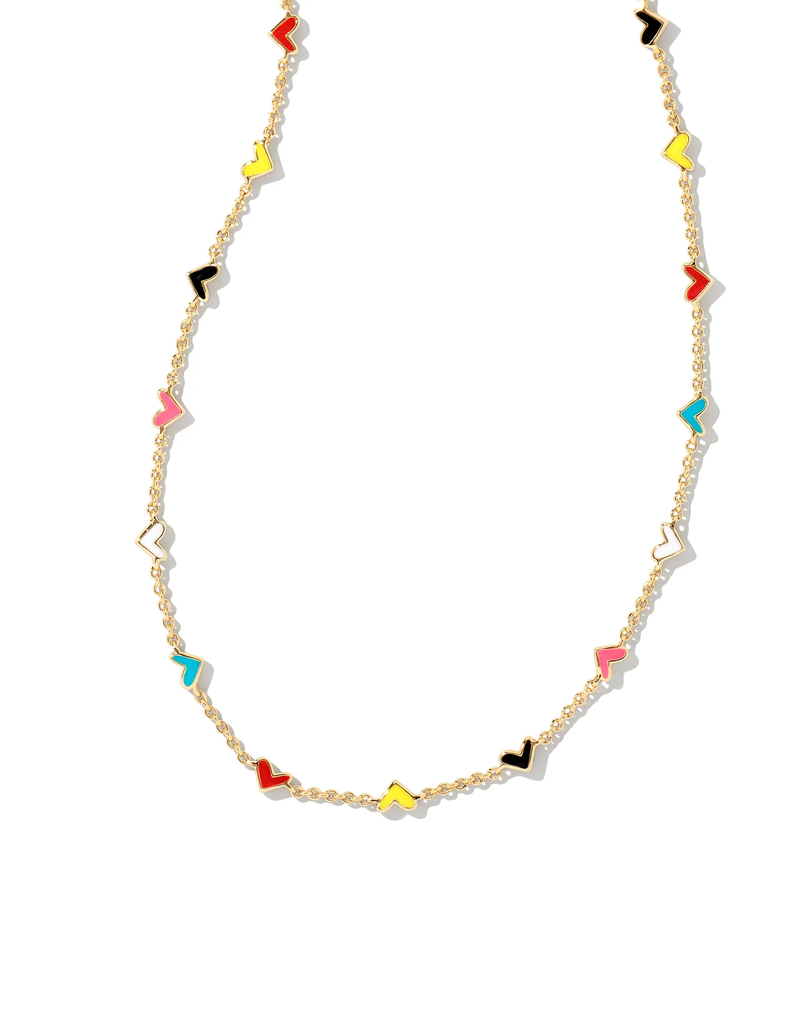 

VKVVA Multi Mix Enamel Colorful Heart Strand Clavicle Necklace for Women, Fashion Jewelry, Unique Gifts