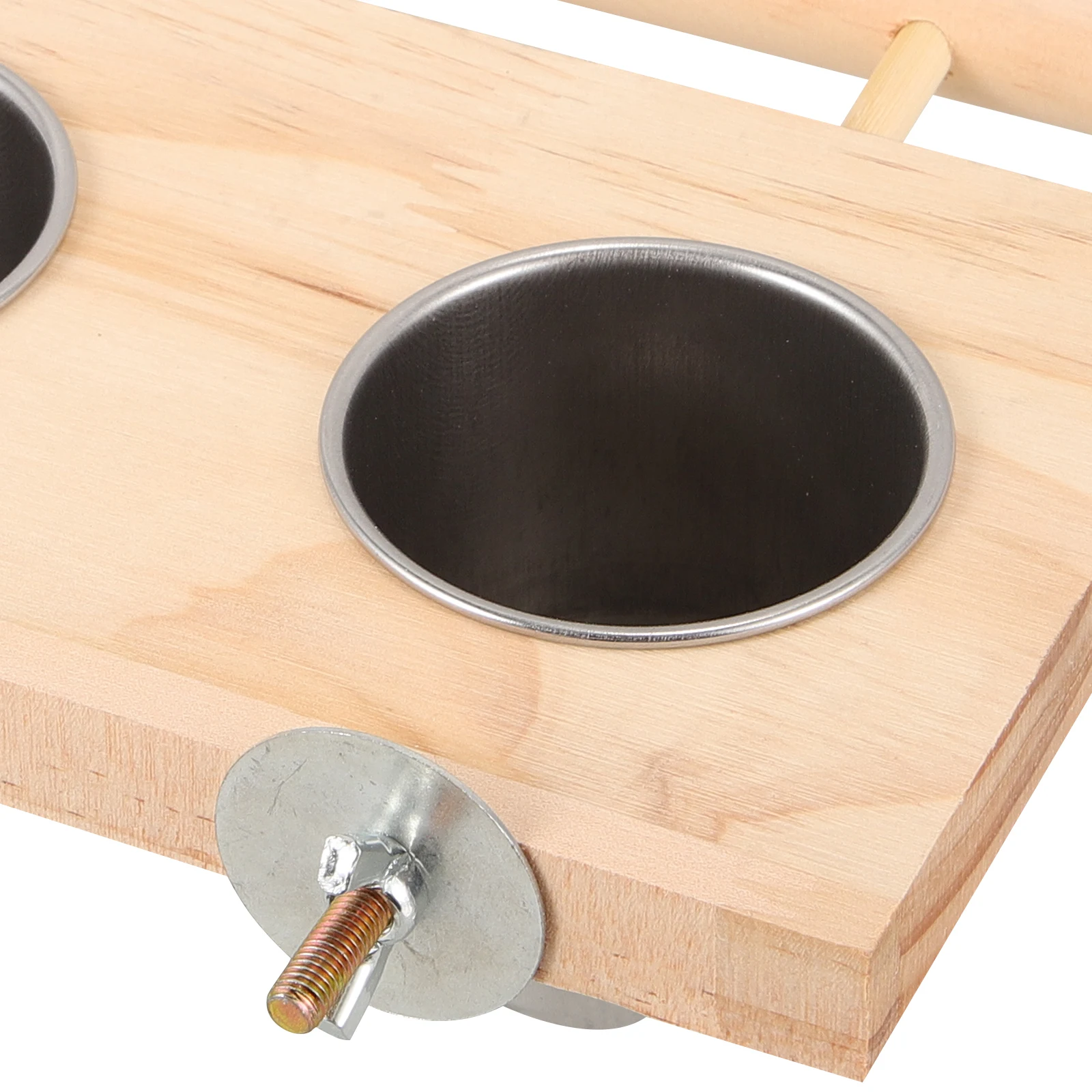 

s Stainless Steel Bird Food Cup Detachable Design Hanging Bowls for Cage Accessories Lightweight Parrot Perch Small Holder Macaw