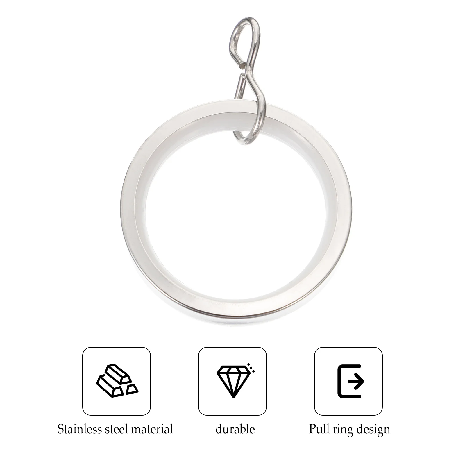 

20Pcs Curtain Hanging Rings Premium Stainless Steel Strong Load Capacity for Curtains Sheers Panels Room Divider Hardware