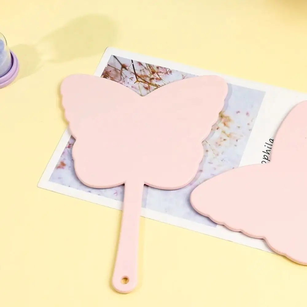 Hand-held Butterfly-shaped Makeup Mirror Plastic Butterfly-shaped Butterfly Handle Mirror High-definition Mini