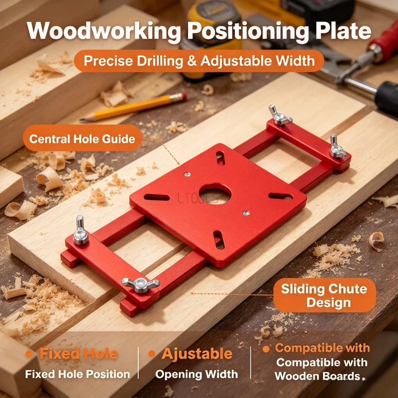 Woodworking Self-Centering Grooving Bracket 2-in-1 Concealed Bracket Grooving Jig Wood Cutting Tool for Cabinet Wardrobe
