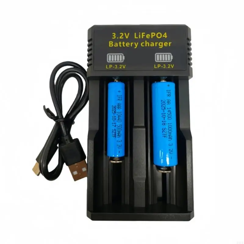 LED Lights LiFePO4 Charging Box for 26mm Diameter Batteries USB Power 3.2V 83CE
