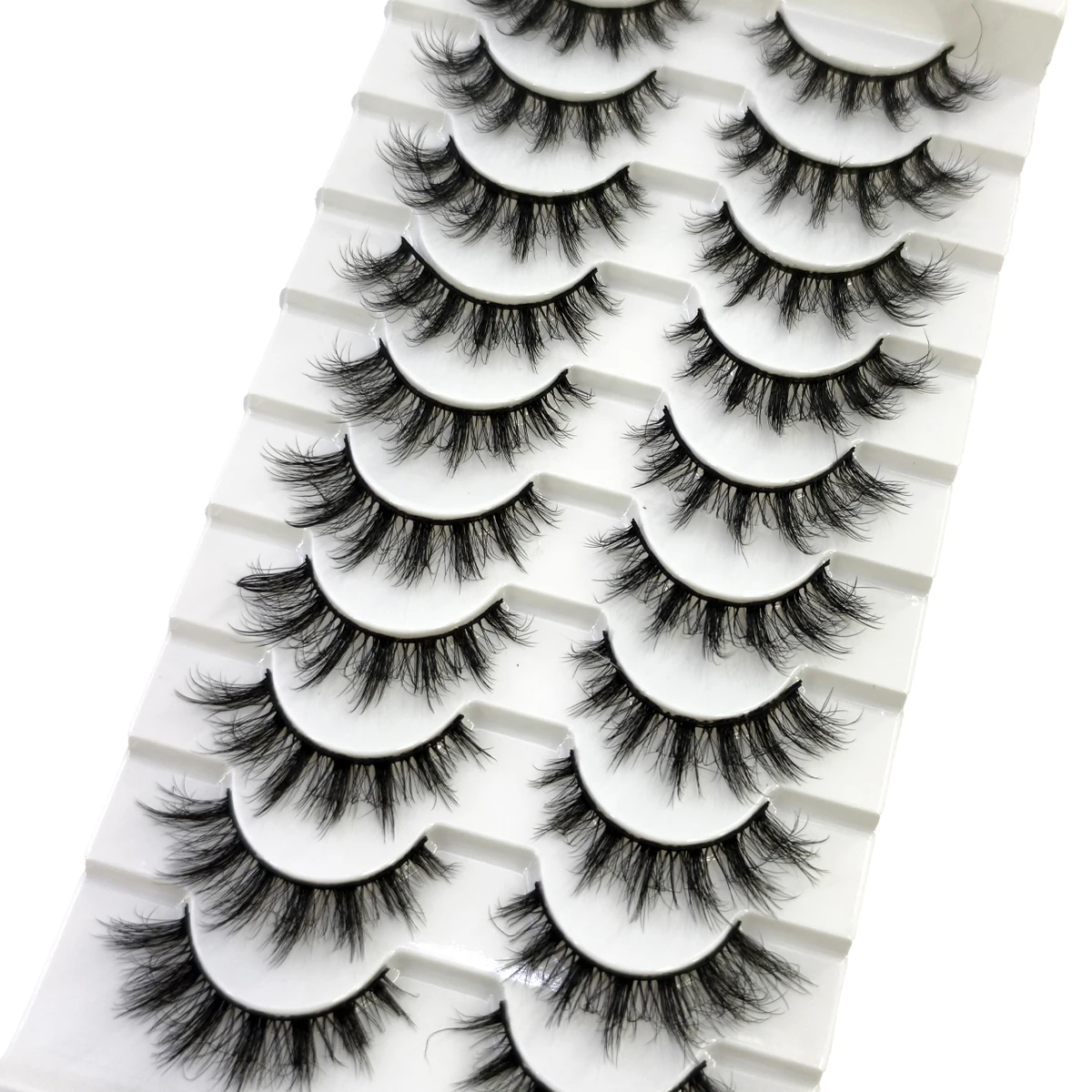 NEU 10 Paar Katzenaugen-Wimpern, flauschige künstliche Nerzwimpern, 8D-Wimpernpackung, dramatische lange, dicke Volumenwimpern, falsche Wimpern – Detail 24