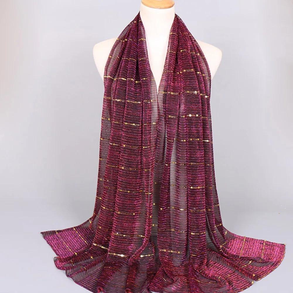 

New Solid Color Shawl Female Korean Style Silk Scarf Accessories Party Scarves