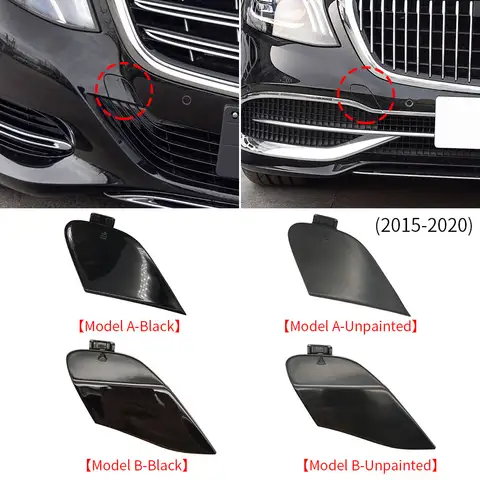 메르세데스 W222 MAYBACH 자동차 앞 범퍼 견인 후크 커버 캡 액세서리, 벤츠 S MAYBACH 2014-2020 S480 S680 2228853600, 블랙