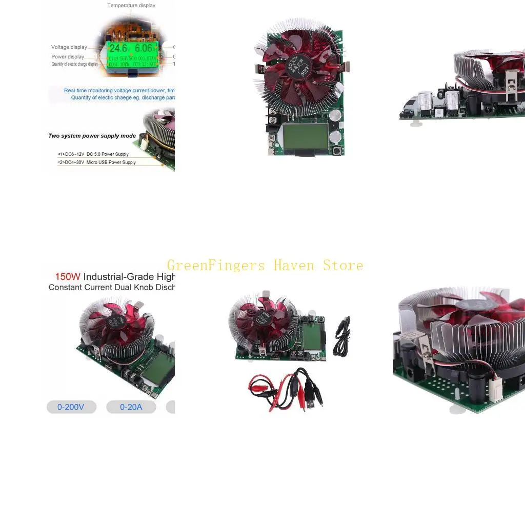 

F68D Lithium Battery Capacity Monitor Discharge USB Load Tester with Cooling Fan