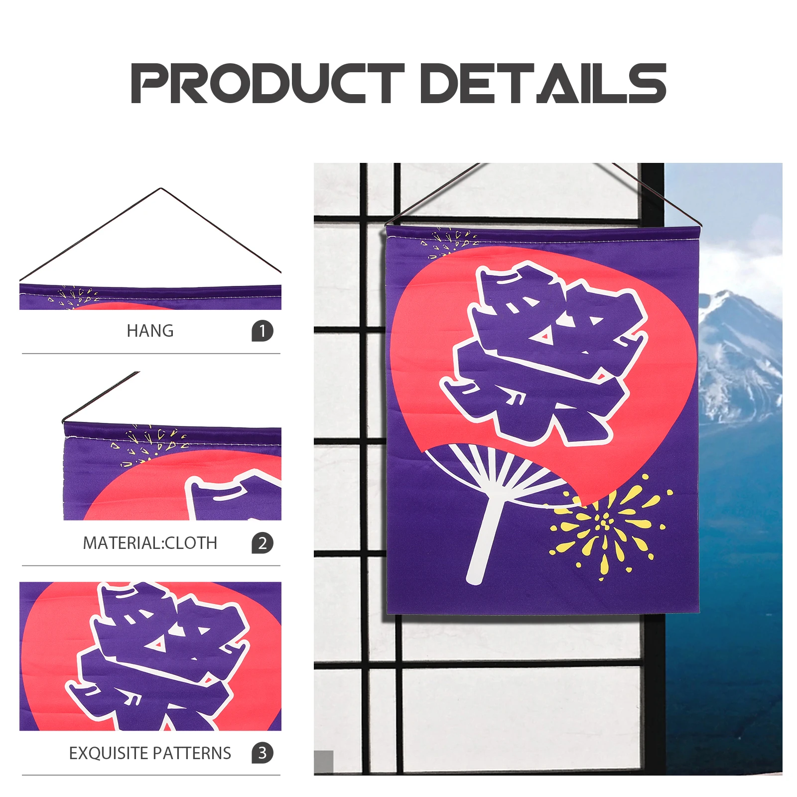 

Japanese Style Hanging Flag Banner Wall Window For Restaurant Pub Theme Party Cotton Linen Material Durable Wall